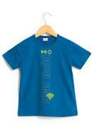 Camiseta em Malha Azul