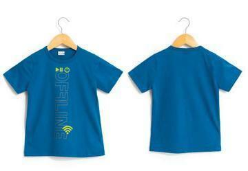 Camiseta em Malha Azul