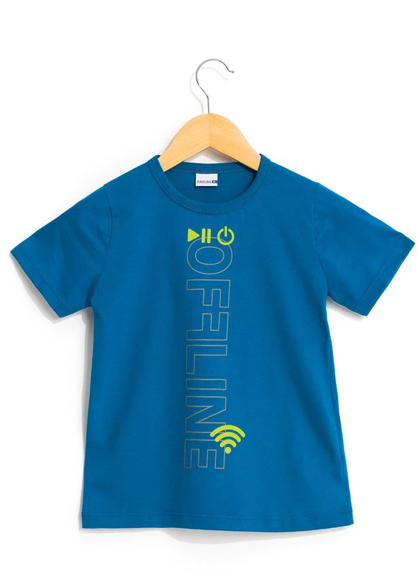 Multimarcas - Camiseta em Malha Azul