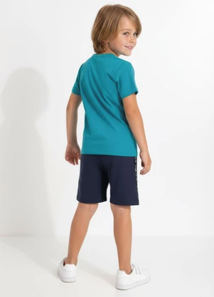 Multimarcas - Camiseta em Malha Azul - MULTIMARCAS