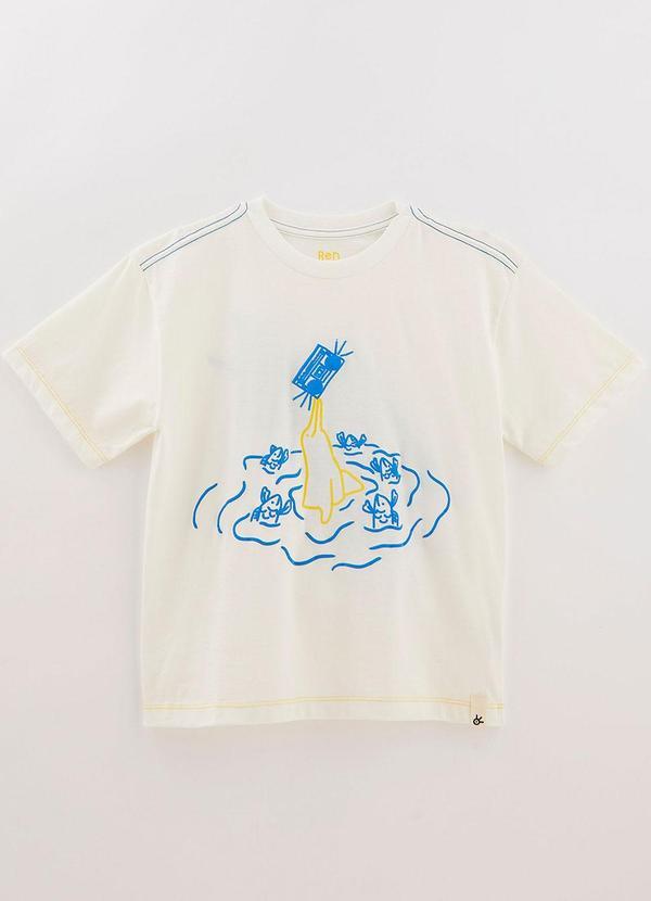 Bento - Camiseta em Malha Branco