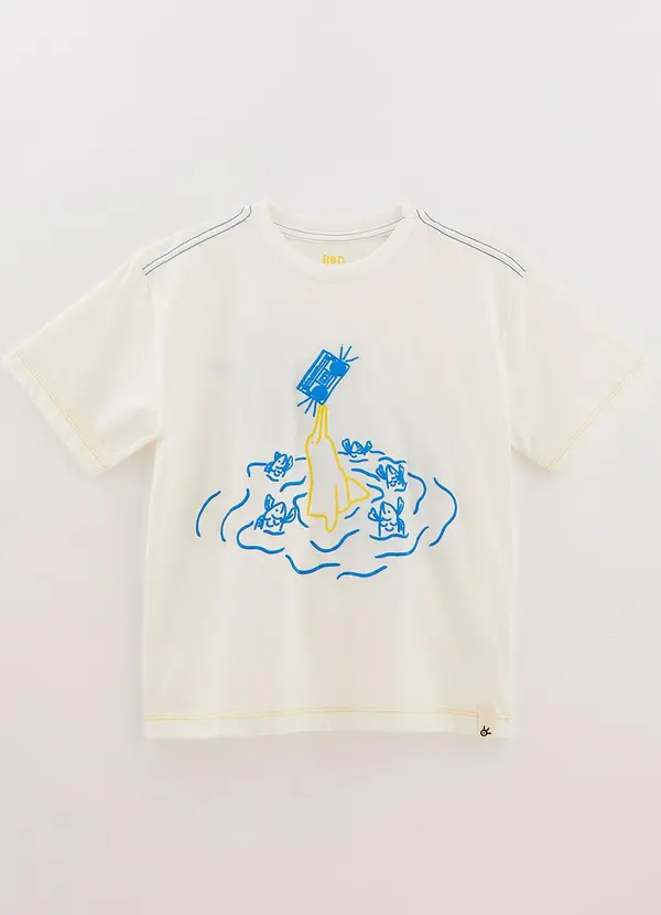 Bento - Camiseta em Malha Branco