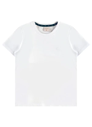 Carinhoso - Camiseta em Malha com Bordado Branco - CARINHOSO