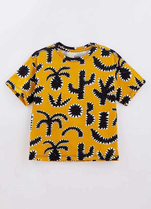 Bento - Camiseta em Malha D Algodão Abacaxilo Amarelo