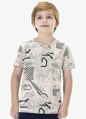 Rovi Kids - Camiseta Infantil Masculina Estampada Cinza - ROVI KIDS