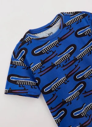 Bento - Camiseta em Malha de Algodão Jacarudo Azul - BENTO