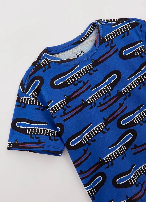 Bento - Camiseta em Malha de Algodão Jacarudo Azul 2