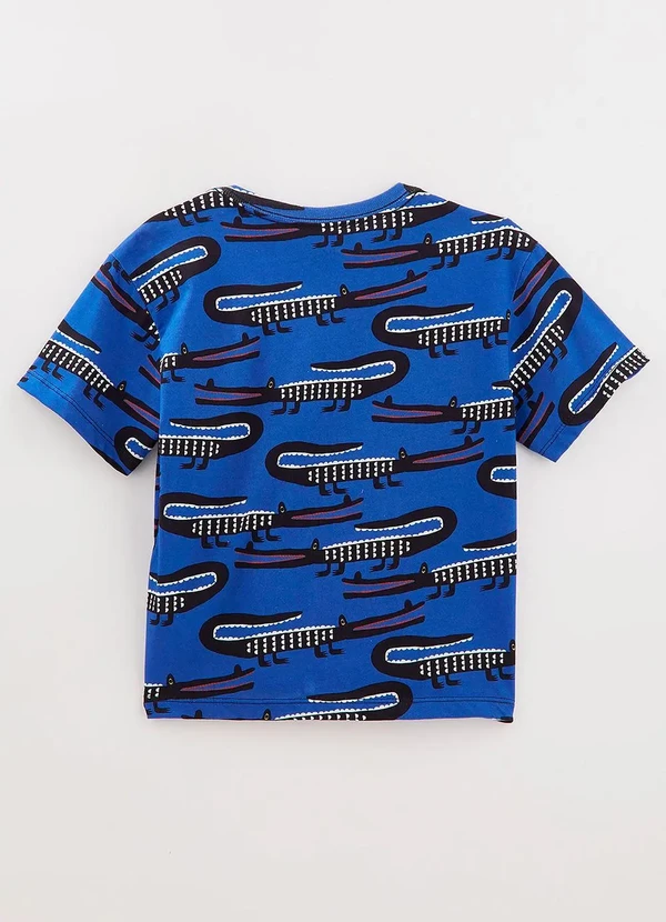 Bento - Camiseta em Malha de Algodão Jacarudo Azul 3