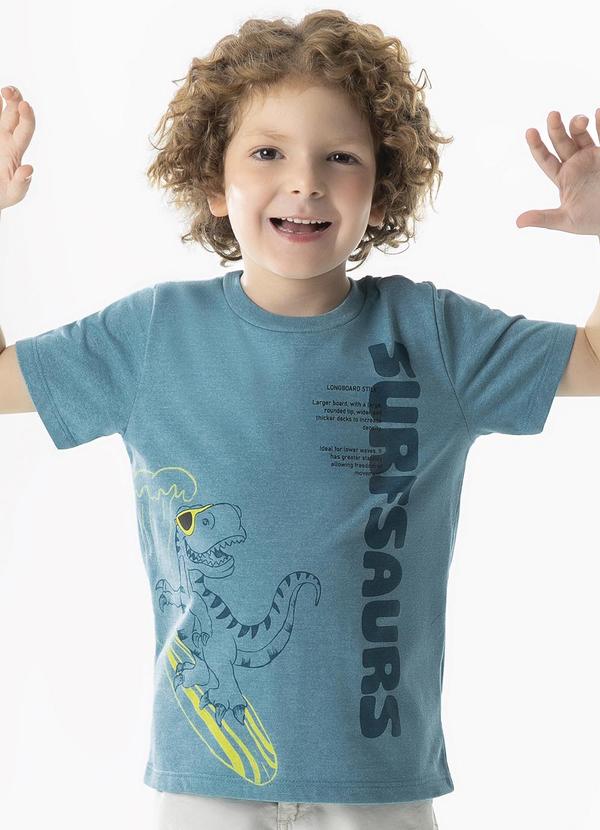 Cativa Kids - Camiseta em Malha Estampada Laranja
