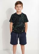 CAMISETA EM MALHA ESTAMPADA (PRETO)