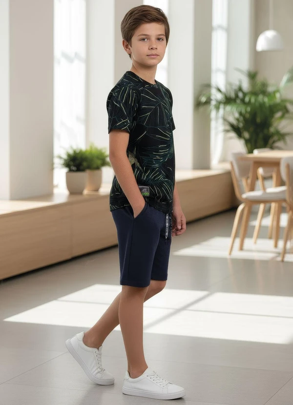 Multimarcas - Camiseta em Malha Estampada Preto 5