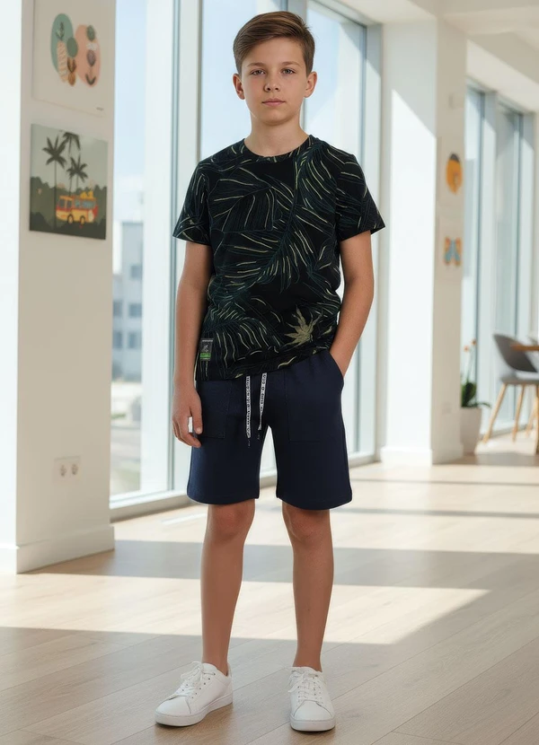 Multimarcas - Camiseta em Malha Estampada Preto 6