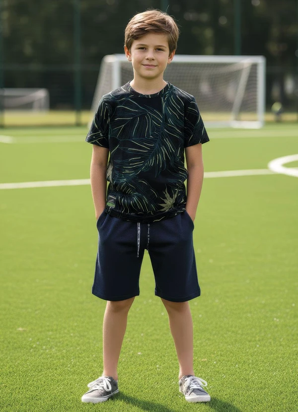 Multimarcas - Camiseta em Malha Estampada Preto 7