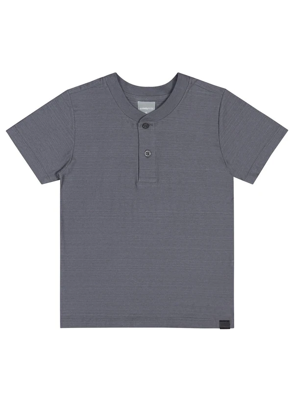 Quimby - Camiseta em Malha Flamê para Menino Cinza 3