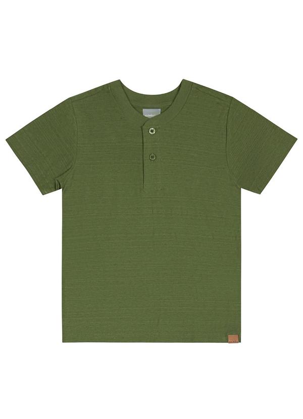 Quimby - Camiseta em Malha Flamê para Menino Verde