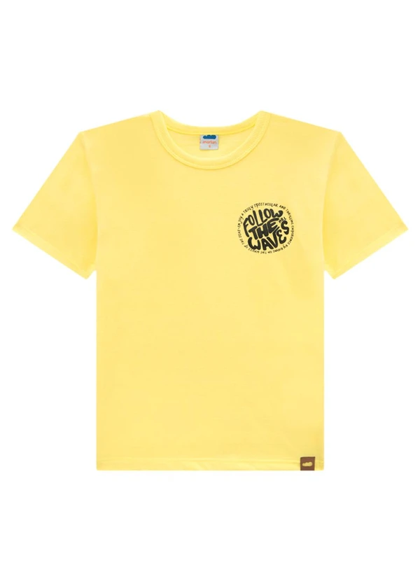 Marlan - Camiseta em Malha Maquinetada Espanha Amarelo