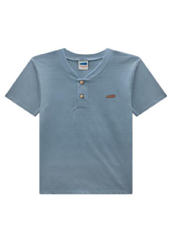 Marlan - Camiseta em Malha Maquinetada Espanha Azul
