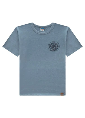 Marlan - Camiseta em Malha Maquinetada Espanha Azul - MARLAN