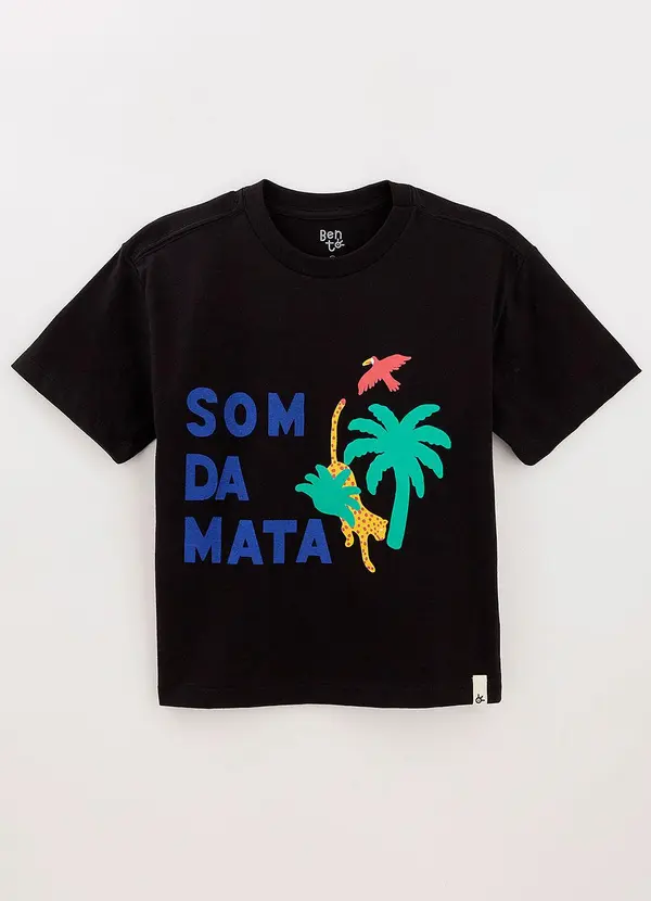 Bento - Camiseta em Malha Preto