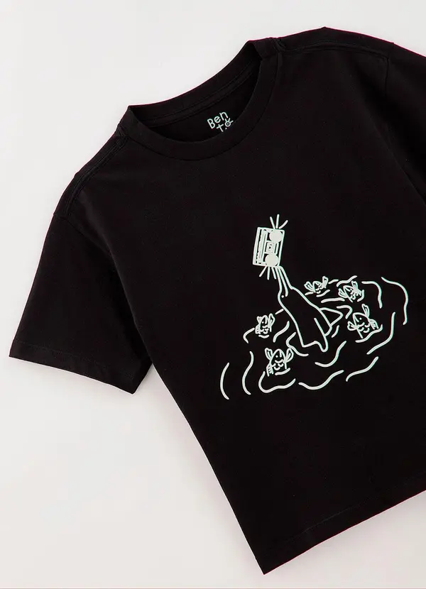 Bento - Camiseta em Malha Preto 2