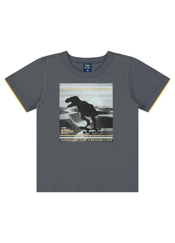 Bee Loop - Camiseta em Meia Malha Cinza