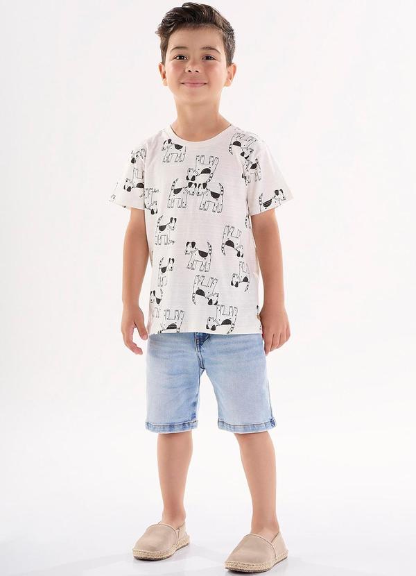 Up Baby - Camiseta em Meia Malha Flamê Bege 2