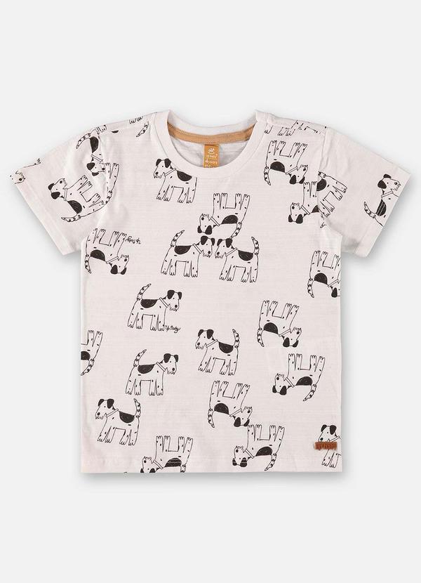 Up Baby - Camiseta em Meia Malha Flamê Bege 3