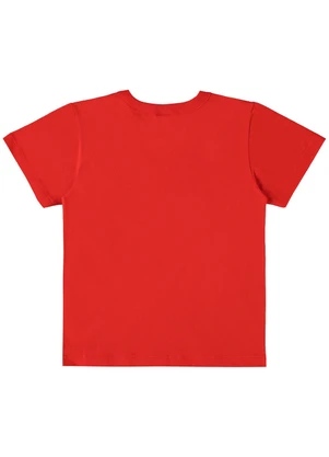 Bee Loop - Camiseta em Meia Malha Menino Vermelho - BEE LOOP