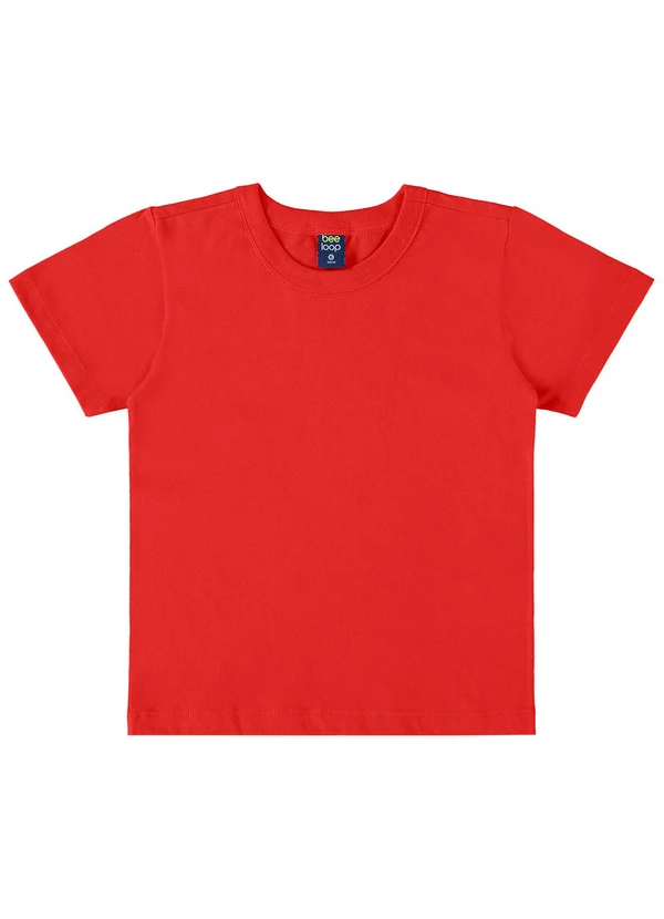 Bee Loop - Camiseta em Meia Malha Menino Vermelho