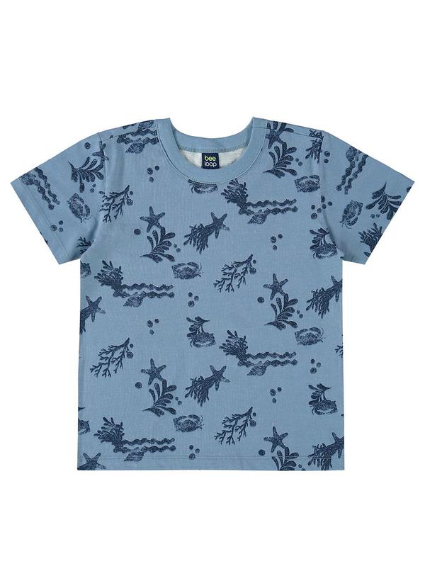 Bee Loop - Camiseta em Meia Malha para Menino Azul