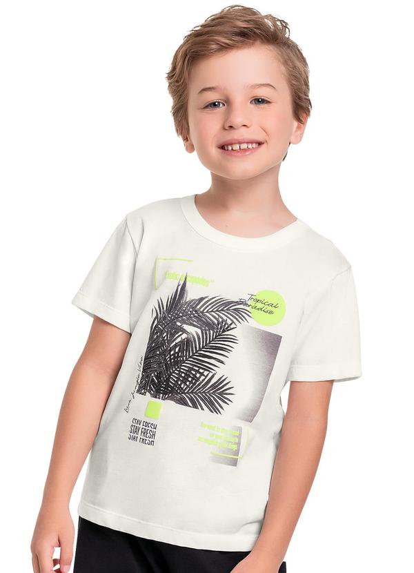 Bee Loop - Camiseta em Meia Malha para Menino Bege