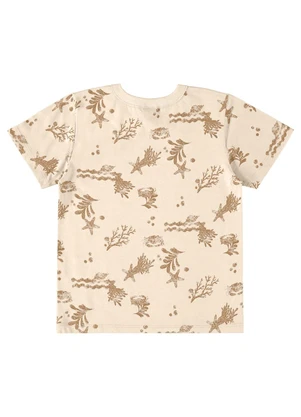 Bee Loop - Camiseta em Meia Malha para Menino Bege - BEE LOOP