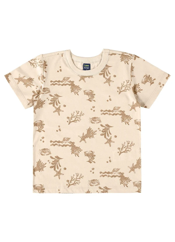 Bee Loop - Camiseta em Meia Malha para Menino Bege
