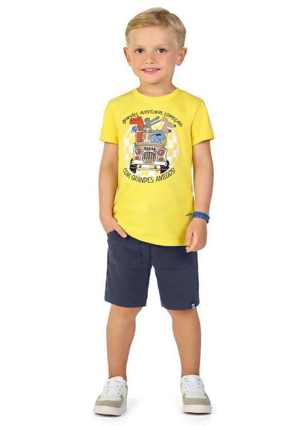 Marlan - Camiseta em Meia Malha Penteada Amarelo 2