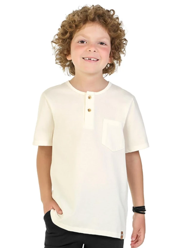 Marlan - Camiseta em Meia Malha Penteada Bege