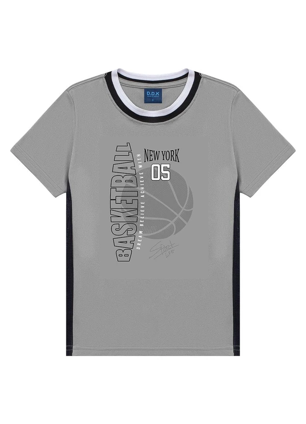 Ddk - Camiseta Estampa Basketball New York 05 Cinza
