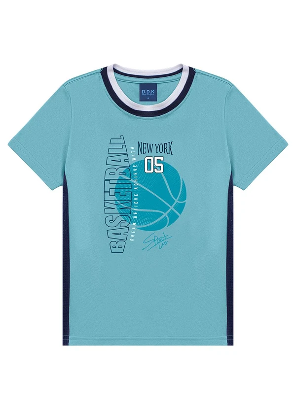 Ddk - Camiseta Estampa Basketball New York 05 Rosa