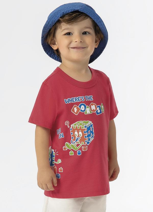 Cativa Kids - Camiseta Estampa Divertida Vermelho