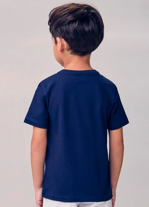 Youccie - Camiseta Estampa em Puff Marinho - YOUCCIE