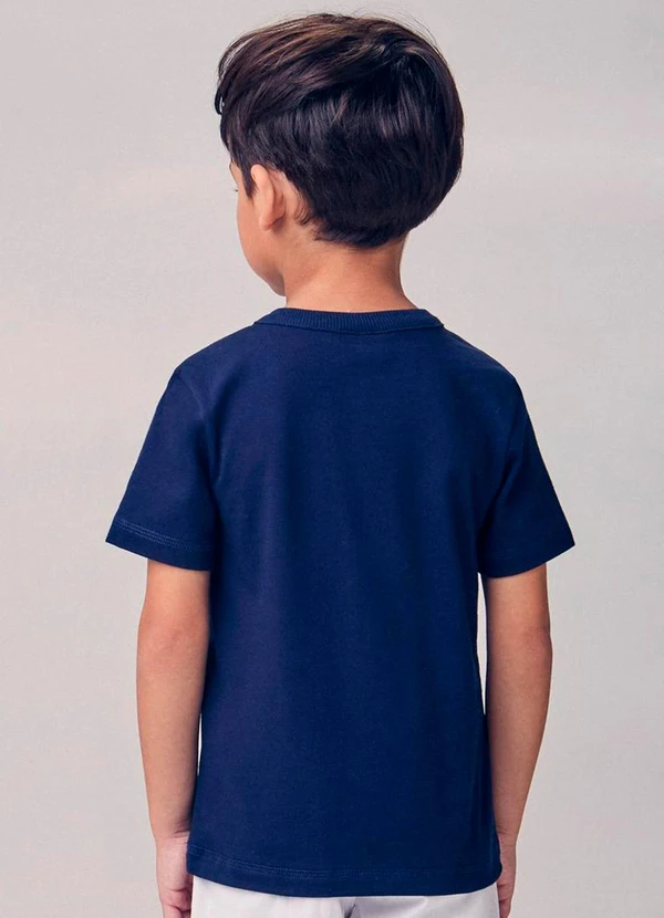 Youccie - Camiseta Estampa em Puff Marinho 2