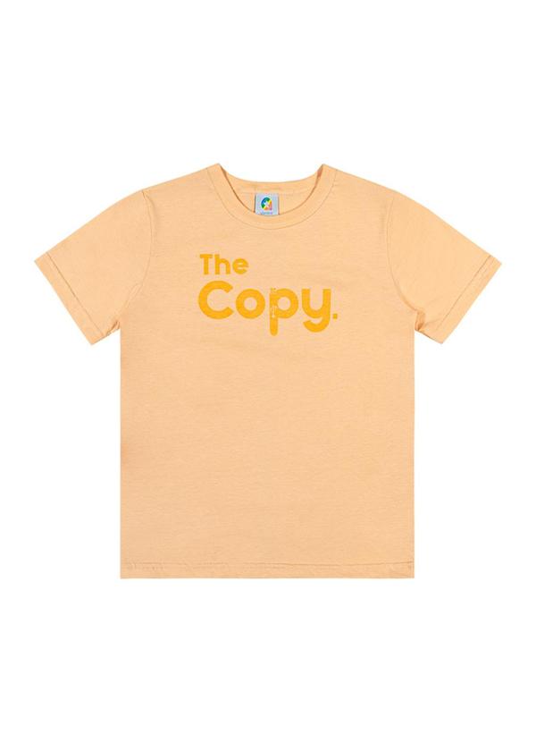 Alenice - Camiseta Estampa Pais e Filhos Menino Laranja