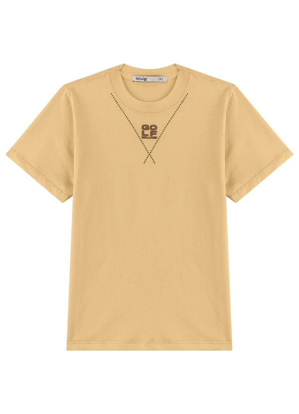 Ioluig - Camiseta Estampa Relevo 3d Infantil Menino Bege
