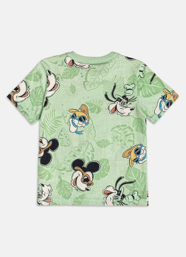 Youccie - Camiseta Estampada de Mickey e Amigos Verde 4