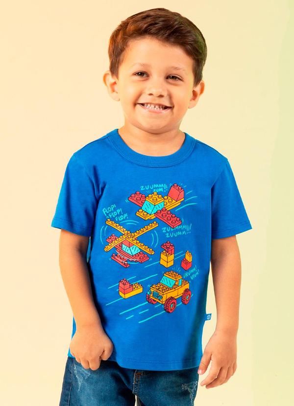 Cativa Kids - Camiseta Estampada Lego Azul
