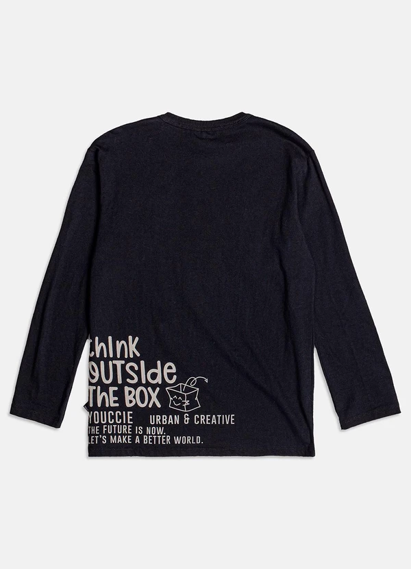 Youccie - Camiseta Estampada Preta Preto 2