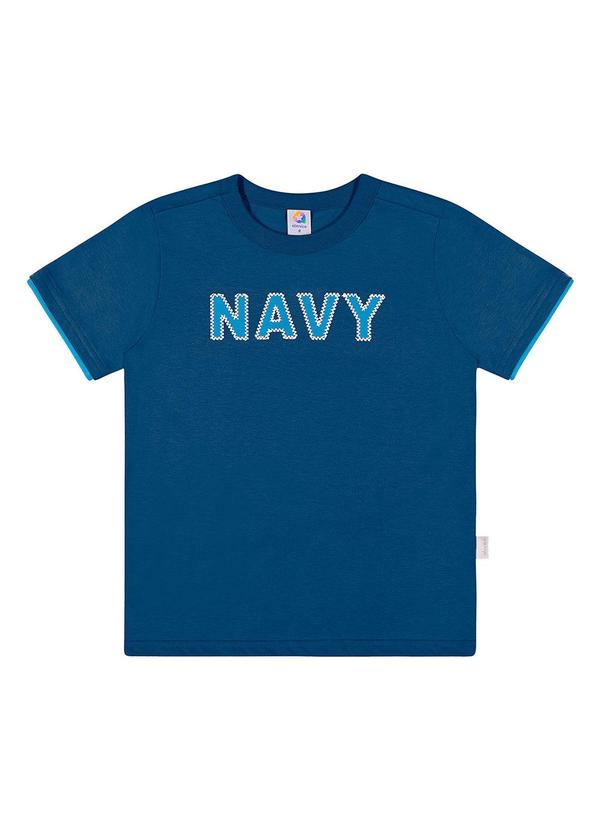 Alenice - Camiseta Estilizada Navy Menino Azul