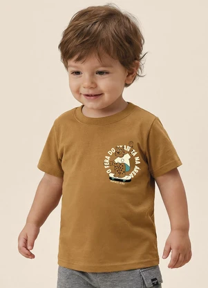 Malwee Kids - Camiseta Fera no Skate Caramelo - MALWEE KIDS