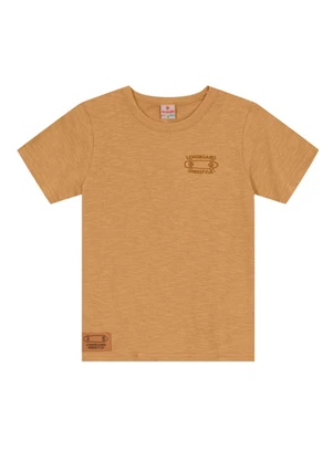 Brandili - Camiseta Flamê Infantil Menino de Skate Marrom - BRANDILI