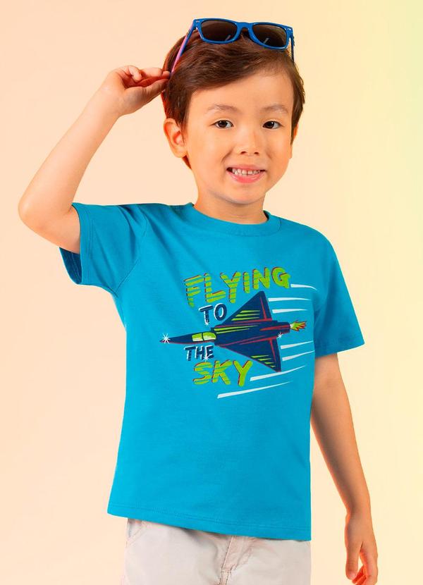 Cativa Kids - Camiseta Flying To The Sky Azul 1