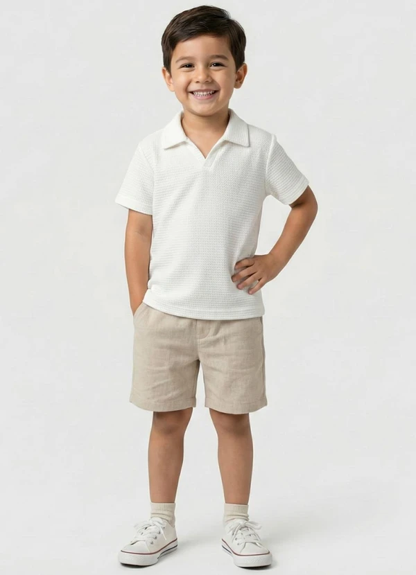 Turminha - Camiseta Gola Cubana Menino Off White 3